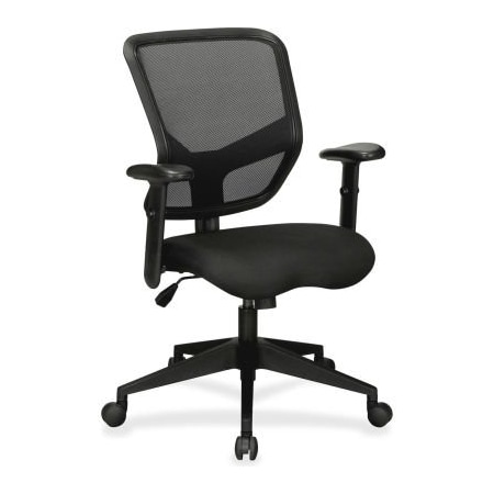 Lorell Lorell Executive Mesh Mid-Back Chair - Black 84565